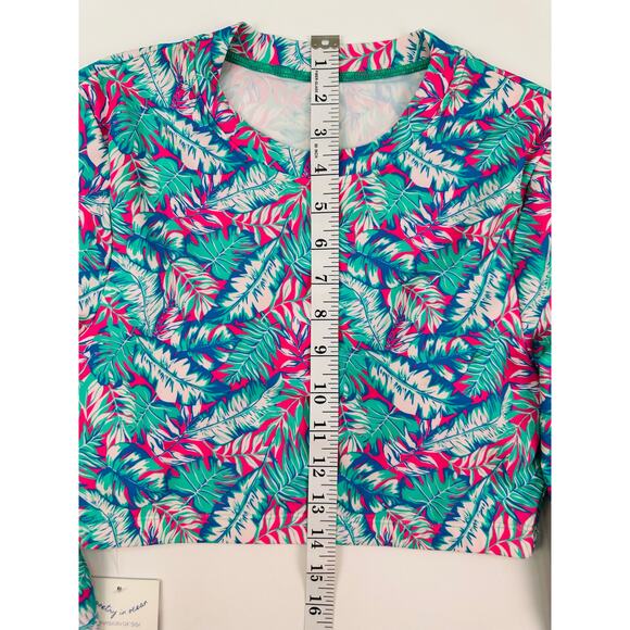 NWT Poetry in Ocean Tropical Long Sleeve Bikini Set Size M Juniors - Picture 7 of 11